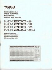 Consola de mezcla YAMAHA MX200-8/12/16/24 manual de operación, BUEN estado segunda mano  Embacar hacia Argentina