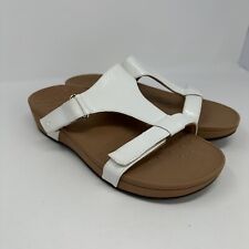 Sandálias femininas Vionic tamanho 12 W de largura ELLIE plataforma branca em excelente estado usado comprar usado  Enviando para Brazil