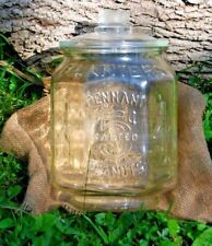 Antique Planters Peanut Large Glass Store Display Jar 5 Cent Mr. Peanut w/Lid NR for sale  Sparks Glencoe