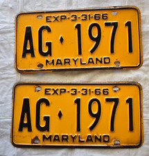 1966 maryland license for sale  Cumberland