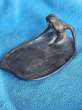 Art Nouveau Bronze Sculpture Woman Leaning Over Pond Tray Repair  for sale  Shipping to South Africa