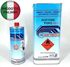 Acetone puro 99% 1 LITRO SGRASSATORE GRASSO CERA RESINA LITRI 1 usato  Villanova Di Camposampiero
