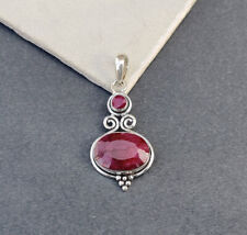 Ruby Designe Pendant 925  Silver Beautiful Gift For Her Handmade Jewelry for sale  Shipping to South Africa