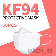 50 Pcs White KF94 Protective 4 Layer Face Mask BFE 95% Disposable Face Cover for sale  Los Angeles