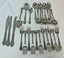 Set of 25 SSS by Oneida Trinity Burnished Stainless Silverware for sale  Shipping to South Africa