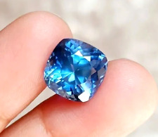 15.40 Ct Natural Flawless Blue Namibia Jeremejevite Cushion Certified Gemstone for sale  Shipping to South Africa