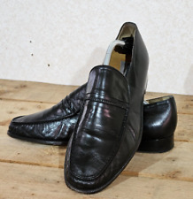 STEMAR ITALIAN HANDCRAFTED BLACK LEATHER MOCCASIN LOAFER SHOES SIZE UK 10 EU 44 for sale  Shipping to South Africa