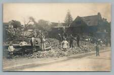Construção de tijolos demolidos RPPC desastre antigo? Cartão postal foto demolição década de 1910, usado comprar usado  Enviando para Brazil