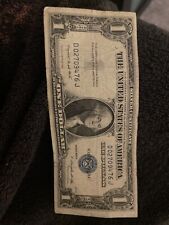 Billete de dólar de $1 certificado de plata, serie 1935 G, sello azul sin lema segunda mano  Embacar hacia Argentina