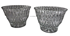Set of 2 Clear Glass Dessert Bowls Ribbed Design for sale  Shipping to South Africa
