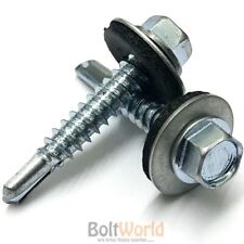 Used, SELF DRILLING TEK SCREWS WITH SEALING WASHERS ZINC PLATED FOR METAL ROOFING for sale  Shipping to South Africa