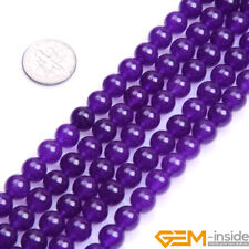 Usado, 6mm 8mm 10mm 12mm Ametista Roxo Jade Contas Redondas Para Joias Fazendo 15 "DIY AU comprar usado  Enviando para Brazil