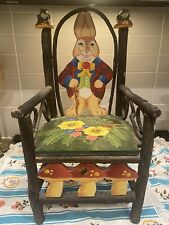 Silla de madera vintage pintada a mano para niños/muñecas conejo de Pascua importadores del medio oeste segunda mano  Embacar hacia Argentina