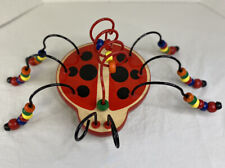 Usado, Contas de madeira labirinto rolo atividade brinquedo Lady Bug comprar usado  Enviando para Brazil