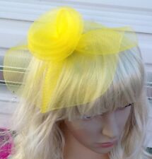 Yellow fascinator millinery for sale  Shipping to Ireland