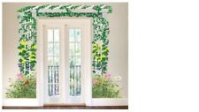 DECORATIVE TATOUAGE MURALS & ACCENTS around the door trellis flowers dry rub for sale  Shipping to South Africa
