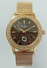 Usado, Reloj de cuarzo Rotary para mujer oro rosa acero inoxidable y correa de malla LS02907/16-2 segunda mano  Embacar hacia Argentina