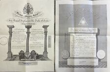 MASONIC: Set Of 2 Grand Lodge/Chapter Certificates for sale  Shipping to South Africa