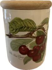 Portmeirion Pomona LATE DUKE CHERRY Storage Jar Canister 5" w Wood Lid 1 for sale  Shipping to South Africa