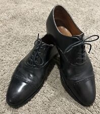 Used, John Lobb Philip 7495 Leather Black Oxford Cap Toe Dress Shoes Mens 8E *READ* for sale  Shipping to South Africa