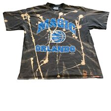 Camisa masculina vintage Orlando Magic XXL corante alvejante preto basquete NBA comprar usado  Enviando para Brazil