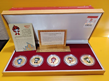 Conjunto de 5 moedas folheadas a ouro prata mascote olímpico de Pequim 2008 China NOVO, usado comprar usado  Enviando para Brazil