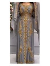 New Wedding Dress Very Fancy Long Gown Moroccan Dubai Kaftans Farasha Abaya, used for sale  Shipping to South Africa