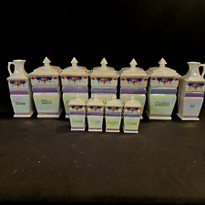 Used, Vintage Set 11 Pieces Mepoco Ware German Lustreware Canister Pearl Lustre for sale  Shipping to South Africa