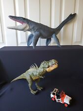 Jurassic Park/world toys lot☆tMosasaurus 28”, T-REX no sound*, Jada Toys jeep  for sale  Breinigsville