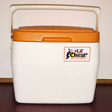 Coleman Lil Oscar 5272 Personal Cooler Lunch Box White and Orange Vtg 1983 USA for sale  Shipping to South Africa