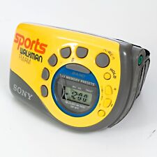 Radio digital Sony Sports Walkman amarillo SRF-M78 FM/AM con correa de pulsera PROBADA segunda mano  Embacar hacia Argentina
