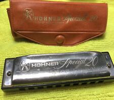 Vintage M Hohner Marine Band Harmonica Made In Germany 10 Hole With Plastic case for sale  Shipping to South Africa