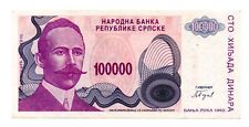 Serbia banconota 100.000 usato  Vittorio Veneto