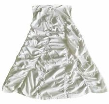 Saia maxi WEARABLES XCVI branca mistura de algodão shirred franzida dobra sobre cintura ~ GG comprar usado  Enviando para Brazil