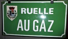 plaque de rue  Ruelle au gaz alu laqué non émaillée  25 x 40 cm TBE d'occasion  Dunkerque-