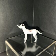 Micro Miniatura Lámpara Vidrio Soplado Cachorro Perro Galgo Dalmación Blanco Negro, usado segunda mano  Embacar hacia Argentina