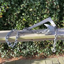 Vintage 12" Galvanized LEWMAR Claw Small Boat 2.2 lb Anchor w 4' Chain for sale  Shipping to South Africa
