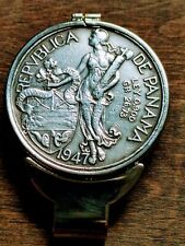 .900 Plata Panamá 1947 Dama Libertad Balboa Moneda Clip de Dinero con Caja de Regalo segunda mano  Embacar hacia Argentina