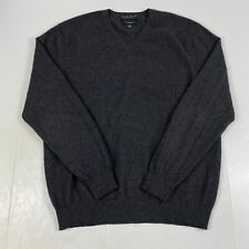 Suéter masculino Club Room cinza médio cashmere manga longa gola V pulôver golfe comprar usado  Enviando para Brazil