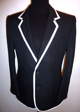 Blazer preto masculino 42 The Prisoner Style terno jaqueta barco faculdade esporte casaco comprar usado  Enviando para Brazil