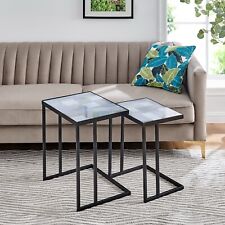 C-Shaped Sofa Side & Nesting Table Coffee Laptop Snack End Table  Living Room UK, used for sale  Shipping to South Africa