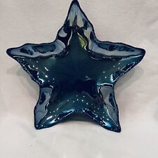 Usado, Prato/prato de vidro arte texturizada estrela do mar azul comprar usado  Enviando para Brazil