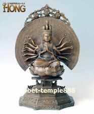 46 cm Western art deco pure bronze Kwan-Yin Bodhisattva Avalokitesvara sculpture for sale  Shipping to Canada