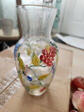 Floral glass vase for sale  Sarasota