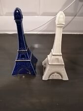 Usado, 2 frascos vazios de cerâmica conhaque Bernardaud Limoges decantador Torre Eiffel De Luze comprar usado  Enviando para Brazil