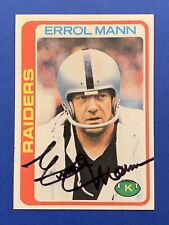 ERROL MANN (Dec) Signed 1978 Topps #210 Oakland Raiders SB XI Autograph Auto for sale  Shipping to South Africa