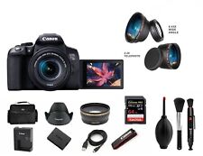 Canon EOS Rebel T8i DSLR Camera 24.2MP EF-S 18-55mm IS (3 LENSES) With 64GB for sale  Shipping to South Africa