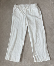 Pantalones OLD NAVY Mujer Línea Mezcla Pull On Bolsillos con Cordón Marfil Blanco Pierna Ancha segunda mano  Embacar hacia Argentina