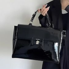 Pasta feminina couro envernizado bolsa para laptop bolsa carteiro bolsa para viagem comprar usado  Enviando para Brazil