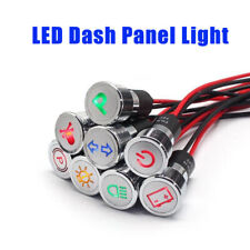 Chrome 8/10/12/14/16mm LED Dash Panel Warning Pilot Light Indicator Lamp Car Van for sale  Shipping to South Africa